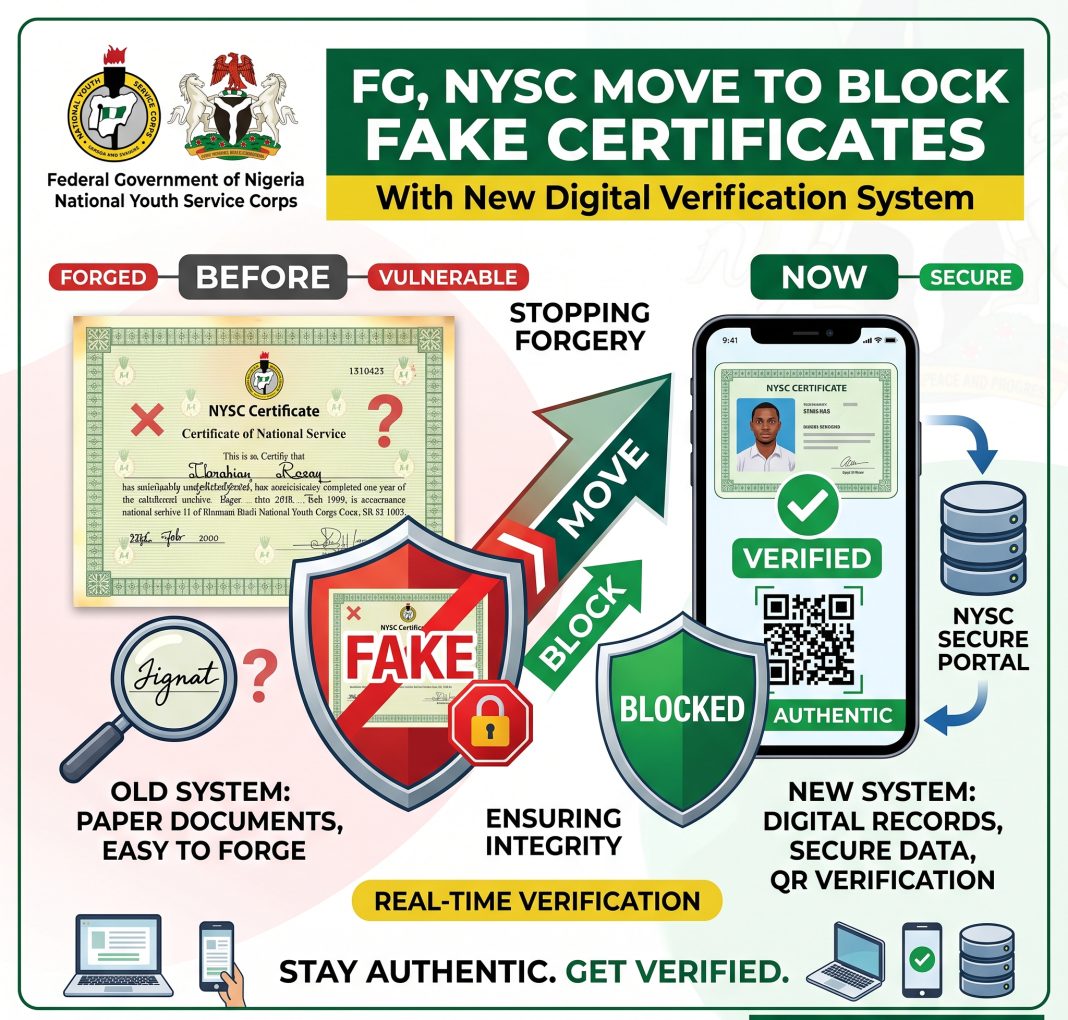 FG, NYSC Move to Block Fake Certificates With New Digital Verification System